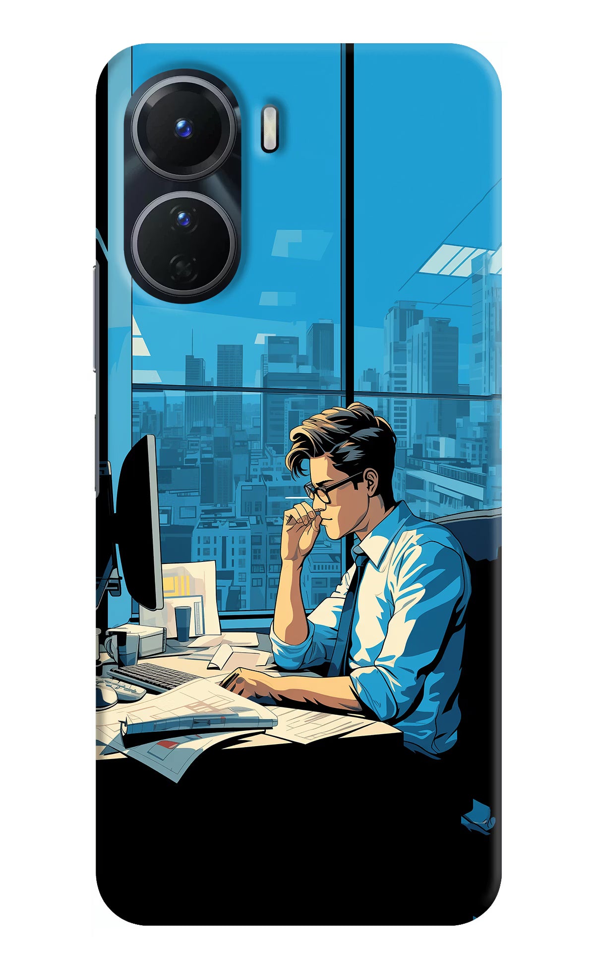 Focused Hustler (AI Generated) Vivo Y56 5G Hard Case Back Cover by Casekaro