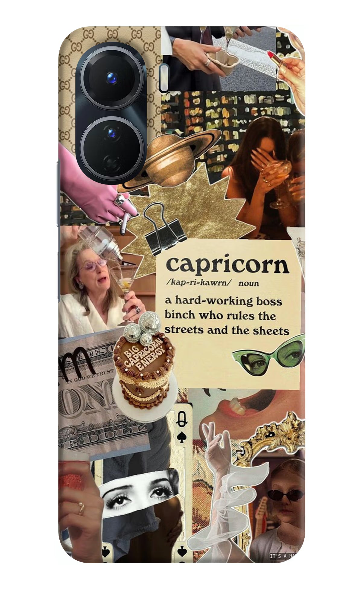 Capricorn Zodiac Vivo Y56 5G Hard Case Back Cover by Casekaro