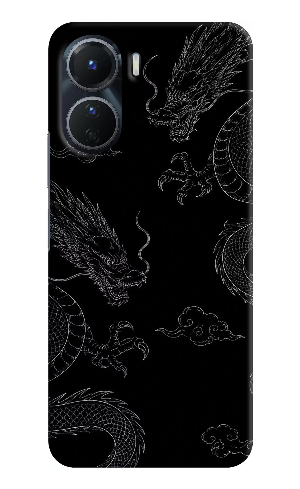 Twin Dragons Vivo Y56 5G Hard Case Back Cover by Casekaro