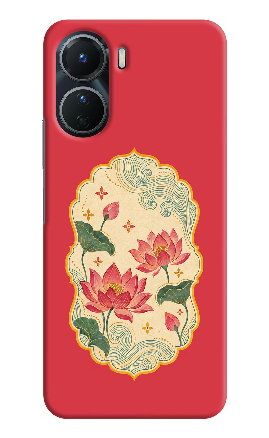 Pink Lotus Vivo Y56 5G Back Cover, Hard case