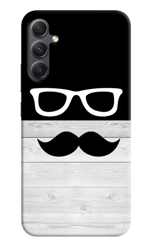Mustache Samsung A34 5G Hard Case Back Cover by Casekaro