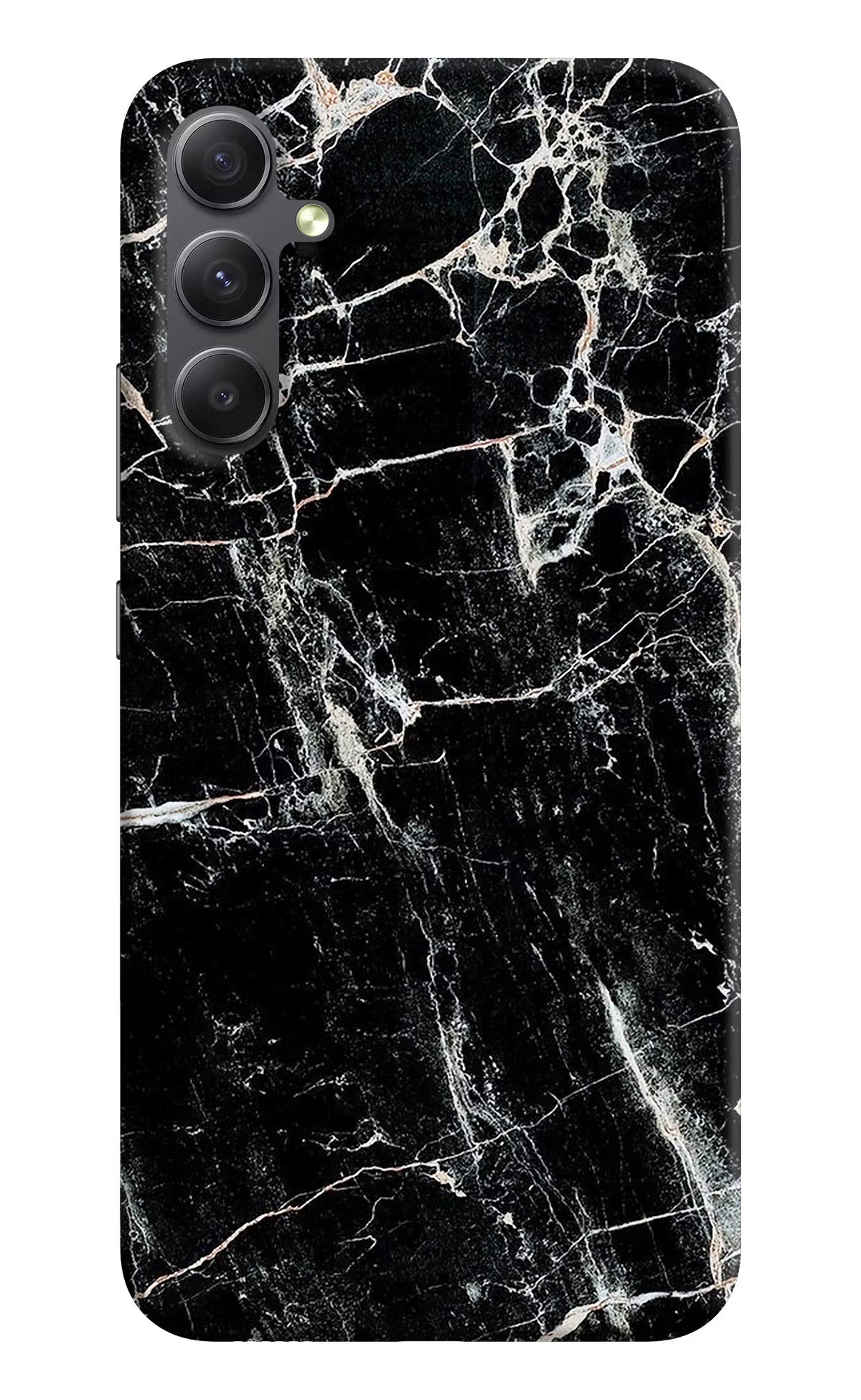 Black Marble Texture Samsung A34 5G Hard Case Back Cover by Casekaro