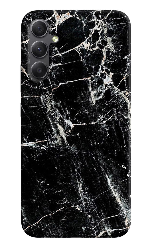 Black Marble Texture Samsung A34 5G Hard Case Back Cover by Casekaro