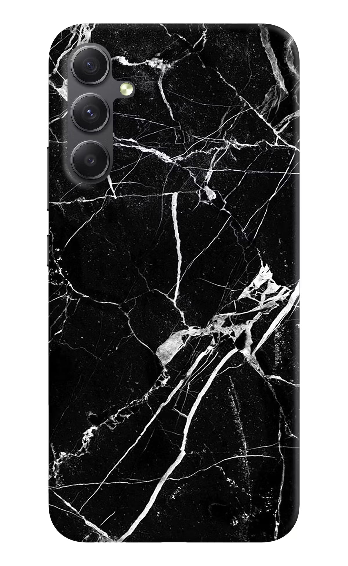 Black Marble Pattern Samsung A34 5G Hard Case Back Cover by Casekaro