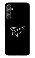 Paper Plane White Samsung A34 5G Hard Case Back Cover by Casekaro