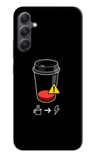 Coffee Samsung A34 5G Hard Case Back Cover by Casekaro