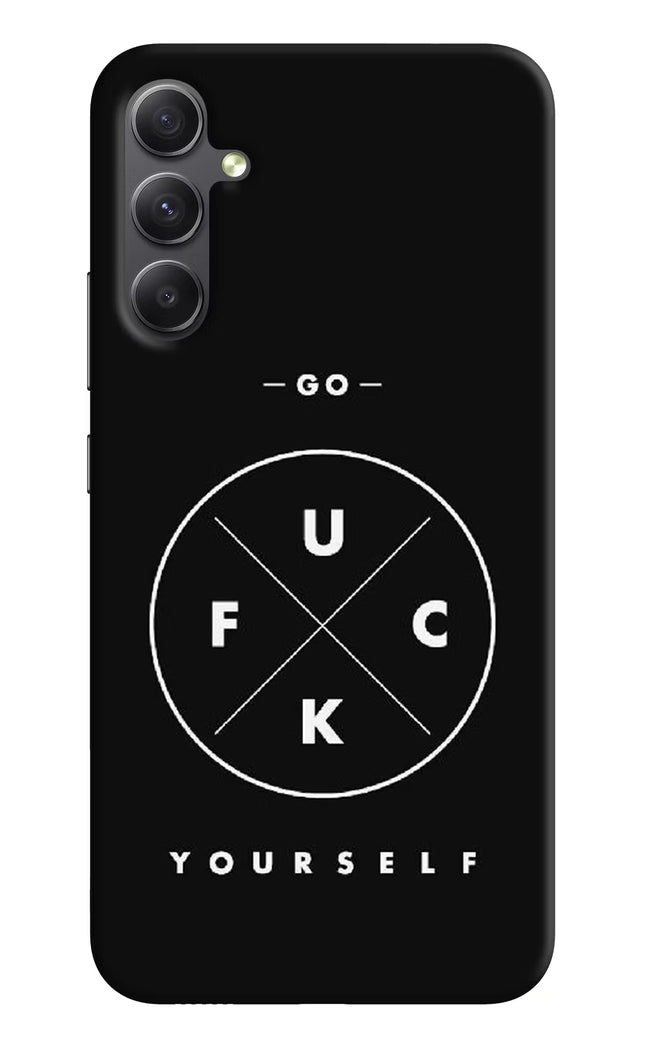 Go Fuck Yourself Samsung A34 5G Hard Case Back Cover by Casekaro
