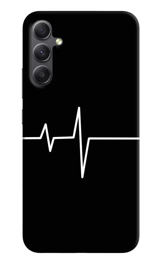 Heart Beats Samsung A34 5G Hard Case Back Cover by Casekaro