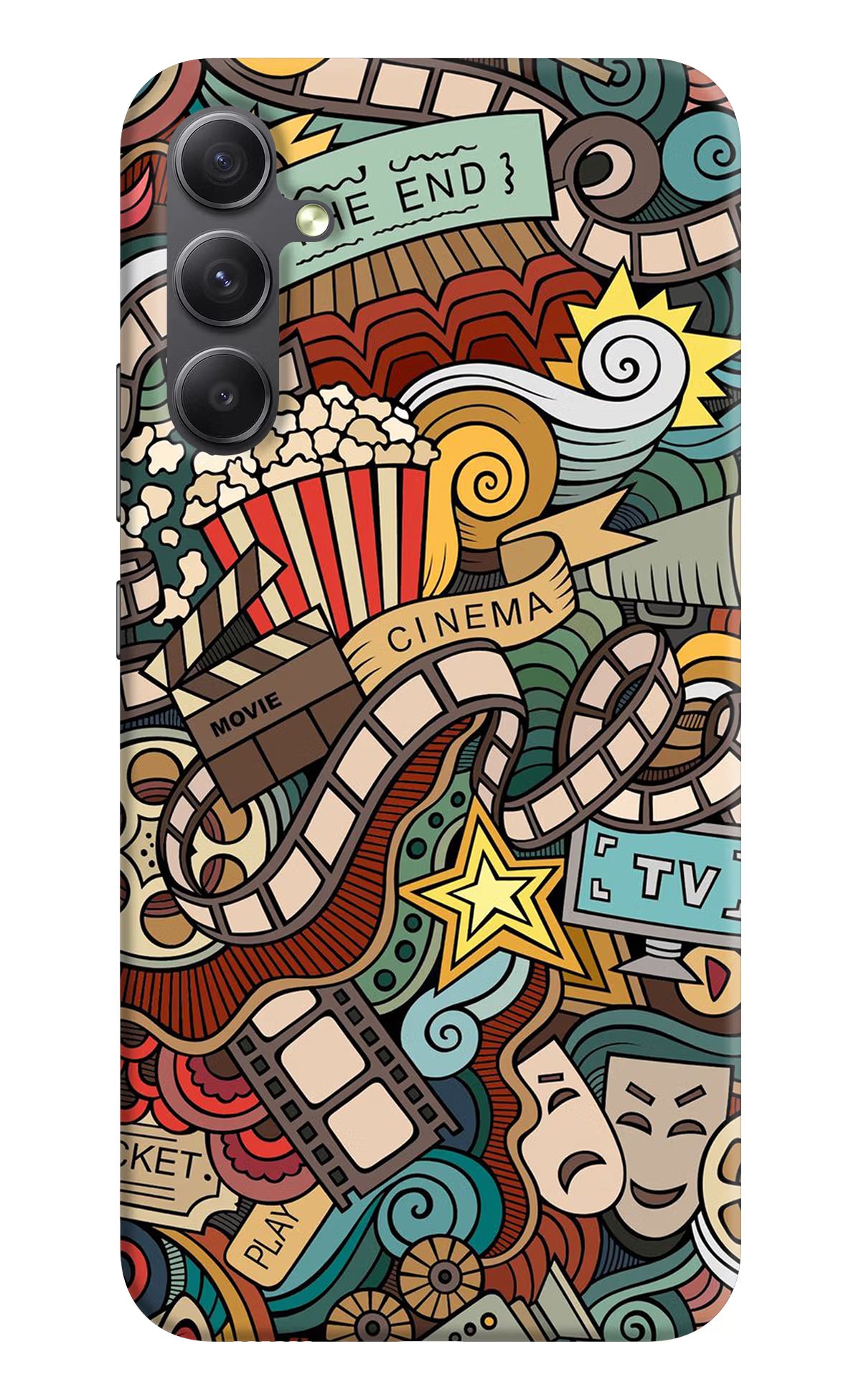 Cinema Abstract Samsung A34 5G Hard Case Back Cover by Casekaro