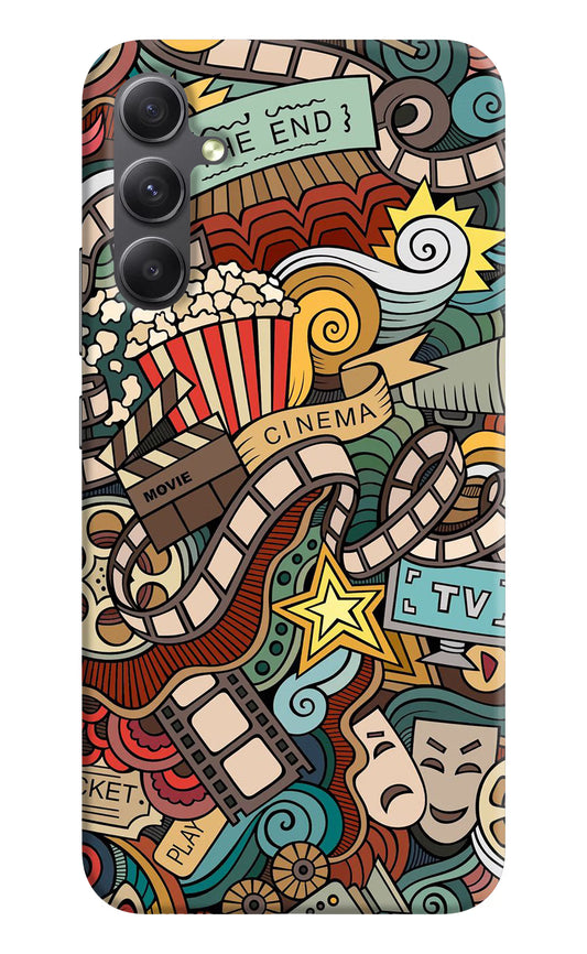 Cinema Abstract Samsung A34 5G Hard Case Back Cover by Casekaro