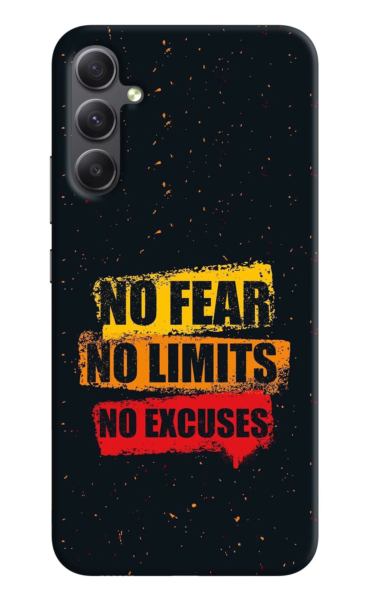 No Fear No Limits No Excuse Samsung A34 5G Hard Case Back Cover by Casekaro