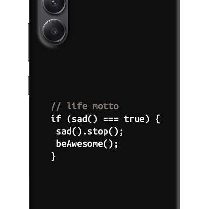 Life Motto Code Samsung A34 5G Hard Case Back Cover by Casekaro