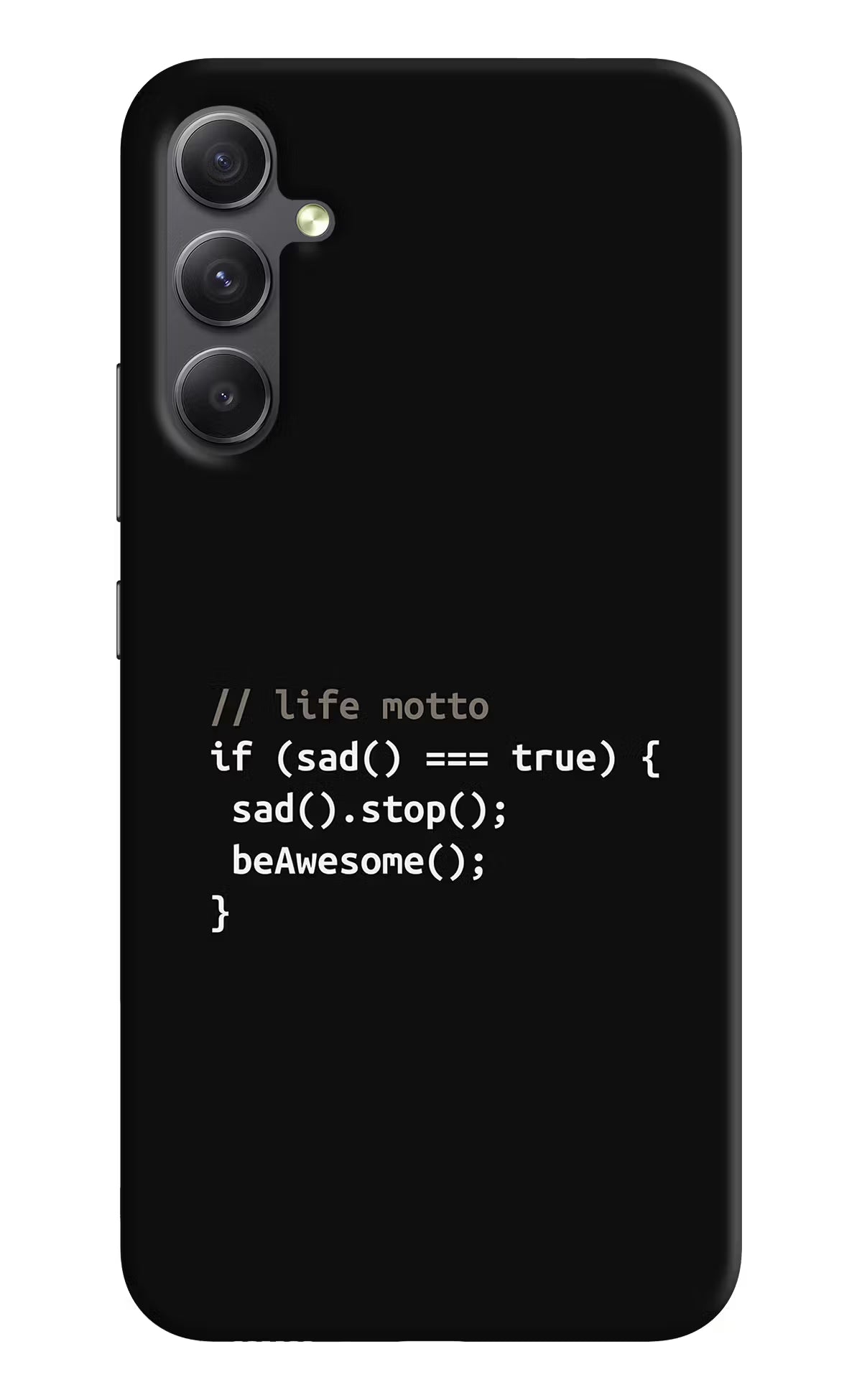 Life Motto Code Samsung A34 5G Hard Case Back Cover by Casekaro