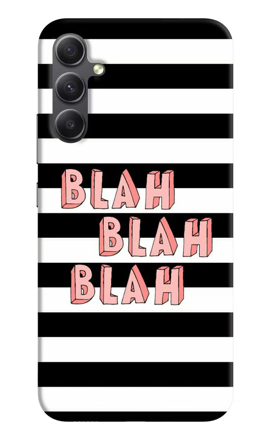 Blah Blah Blah Samsung A34 5G Hard Case Back Cover by Casekaro