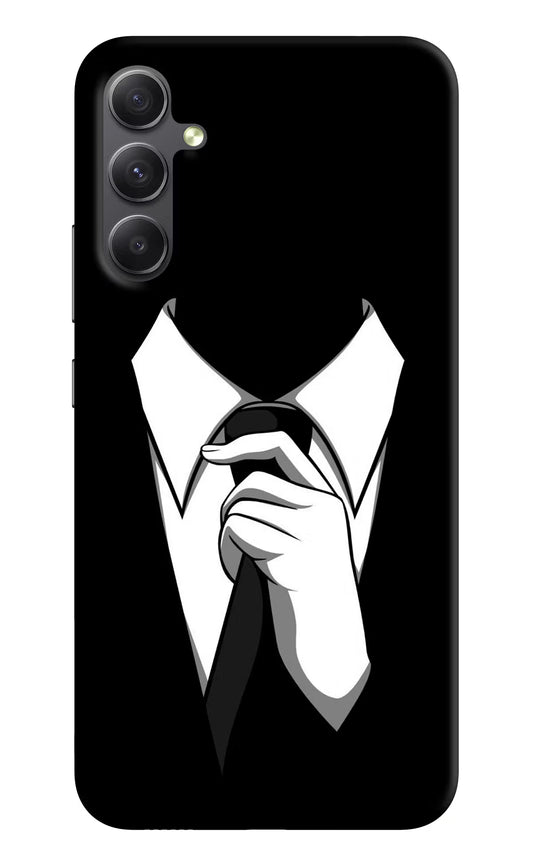 Black Tie Samsung A34 5G Hard Case Back Cover by Casekaro