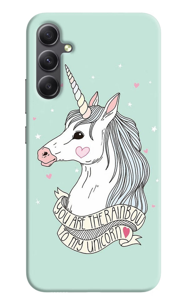 Unicorn Wallpaper Samsung A34 5G Hard Case Back Cover by Casekaro