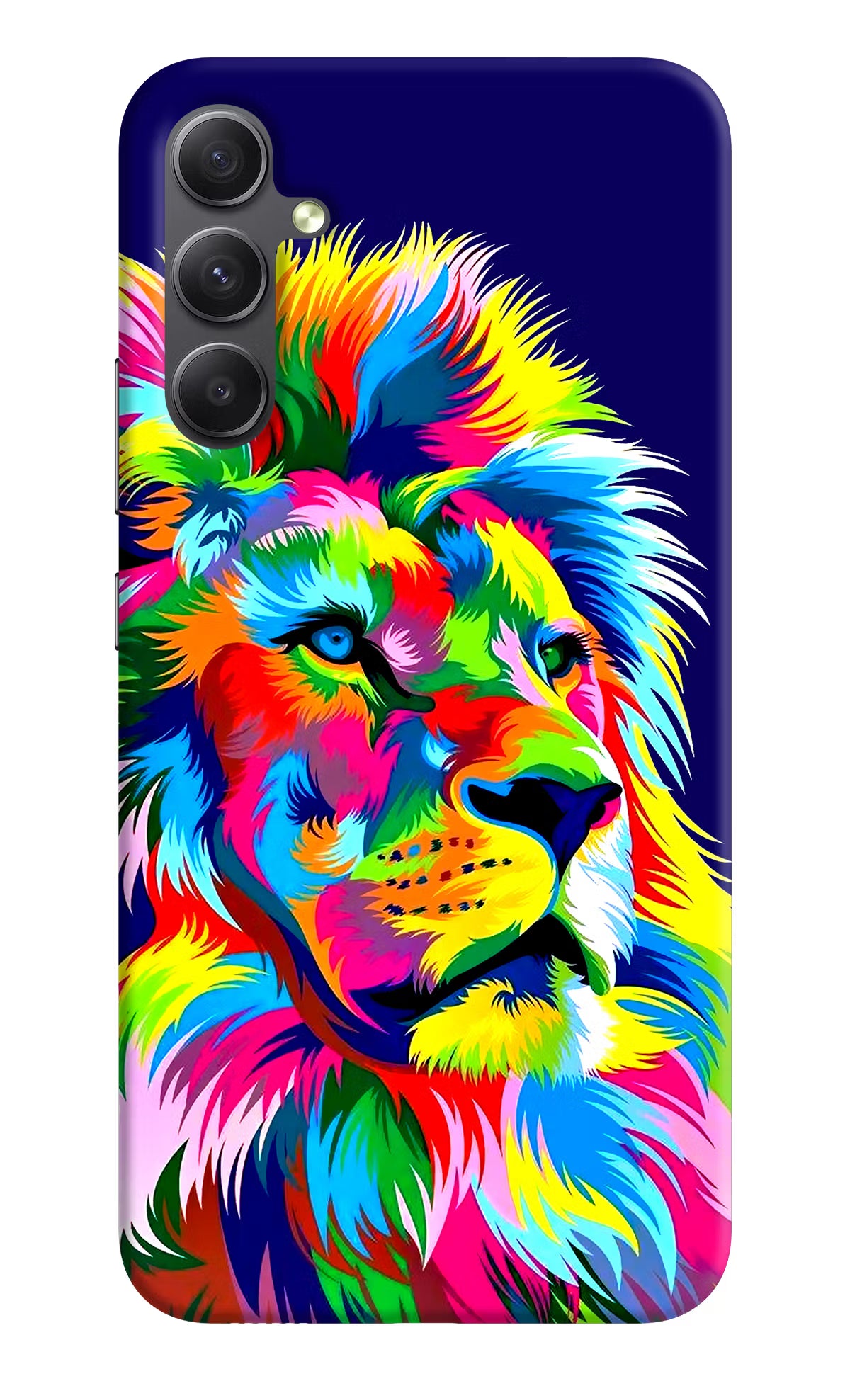 Vector Art Lion Samsung A34 5G Hard Case Back Cover by Casekaro