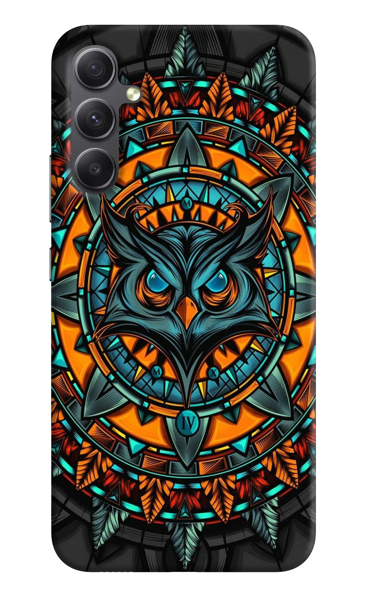 Angry Owl Art Samsung A34 5G Hard Case Back Cover by Casekaro
