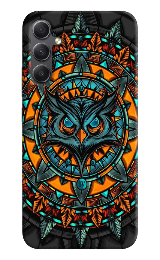 Angry Owl Art Samsung A34 5G Hard Case Back Cover by Casekaro