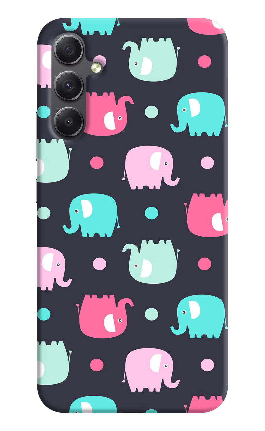 Elephants Samsung A34 5G Back Cover, Hard case