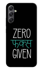 Zero Fucks Given Samsung A34 5G Hard Case Back Cover by Casekaro