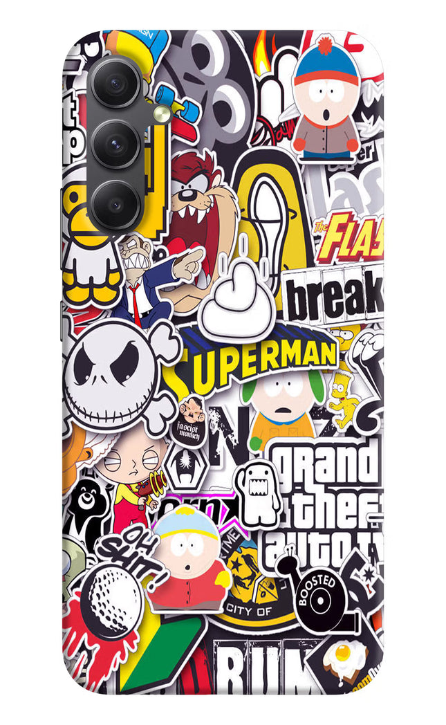 Sticker Bomb Samsung A34 5G Hard Case Back Cover by Casekaro