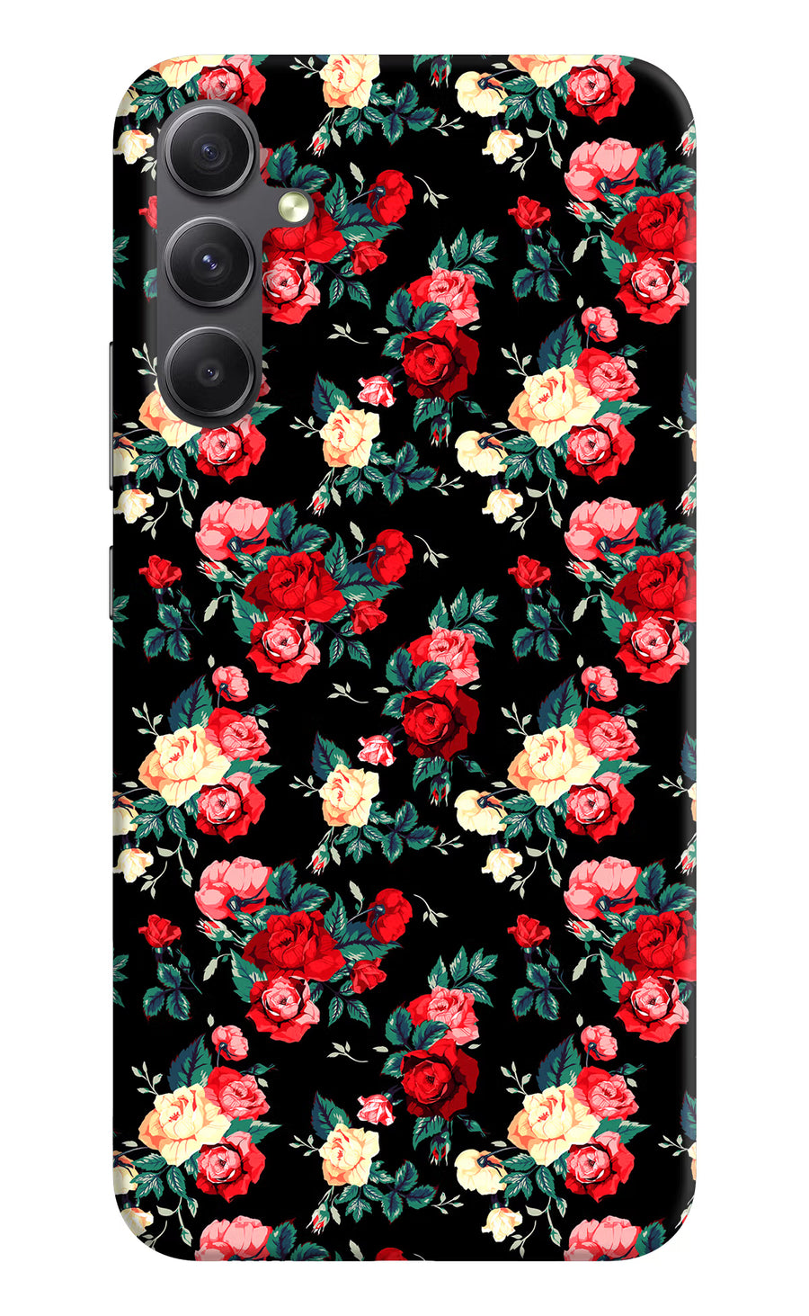 Rose Pattern Samsung A34 5G Back Cover, Hard case