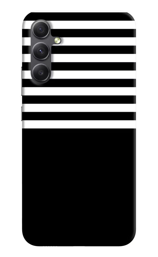 Black and White Print Samsung A34 5G Hard Case Back Cover by Casekaro