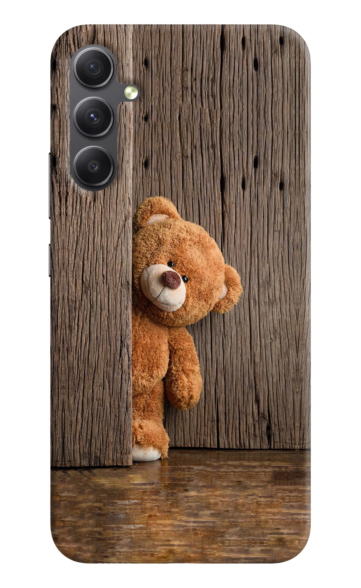 Teddy Wooden Samsung A34 5G Hard Case Back Cover by Casekaro