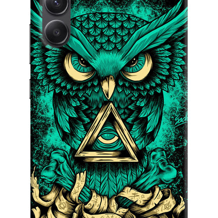 Green Owl Samsung A34 5G Hard Case Back Cover by Casekaro