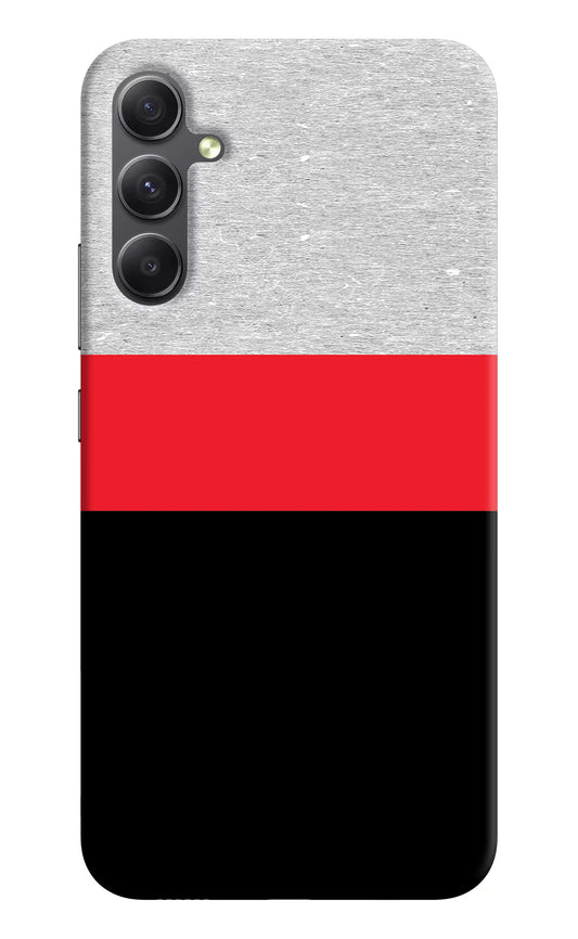 Tri Color Pattern Samsung A34 5G Hard Case Back Cover by Casekaro