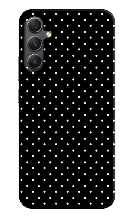 White Dots Samsung A34 5G Hard Case Back Cover by Casekaro