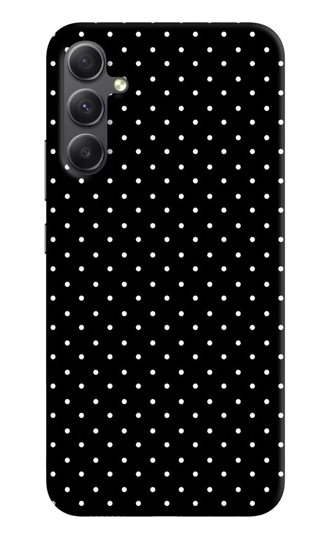 White Dots Samsung A34 5G Hard Case Back Cover by Casekaro