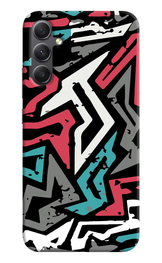 Geometric Graffiti Samsung A34 5G Hard Case Back Cover by Casekaro