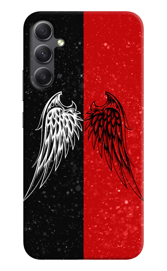 Wings Samsung A34 5G Hard Case Back Cover by Casekaro
