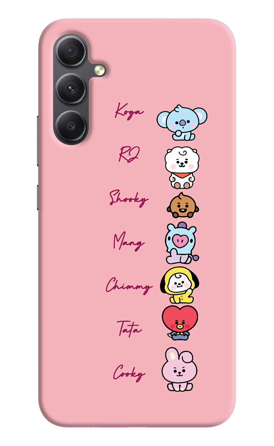 BTS names Samsung A34 5G Back Cover, Hard case
