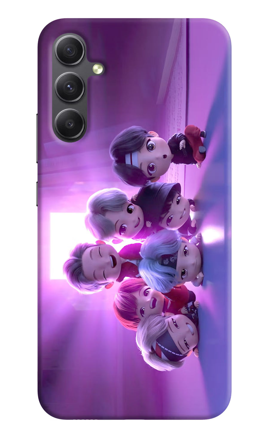 BTS Chibi Samsung A34 5G Back Cover, Hard case