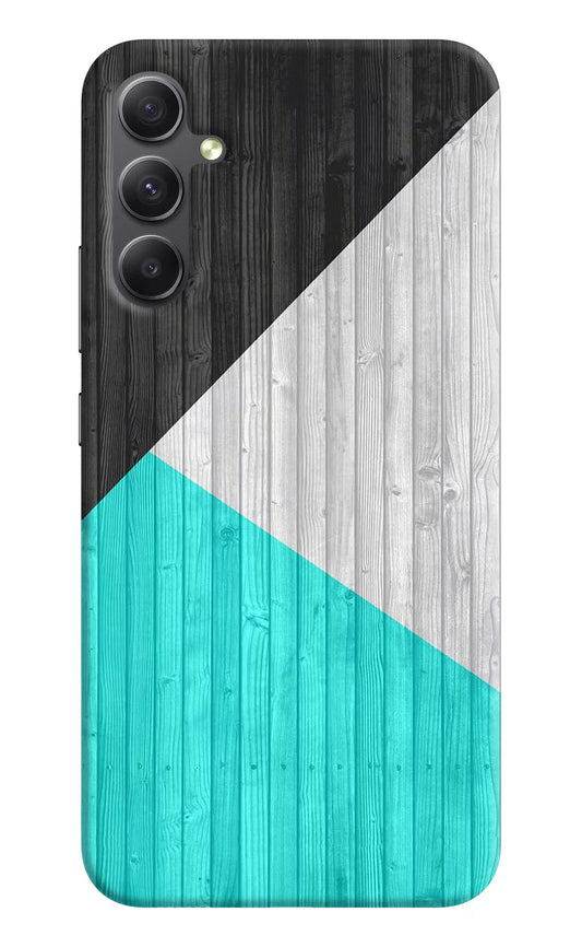 Wooden Abstract Samsung A34 5G Hard Case Back Cover by Casekaro