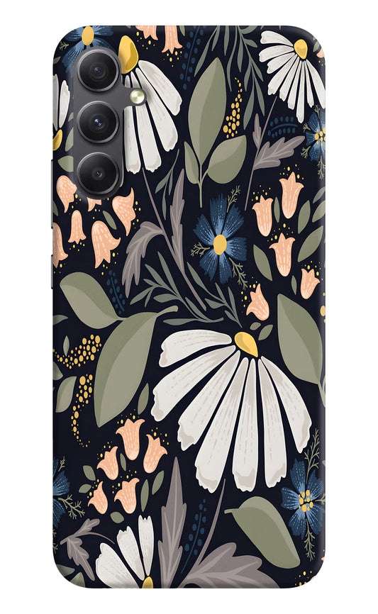 Flowers Art Samsung A34 5G Hard Case Back Cover by Casekaro