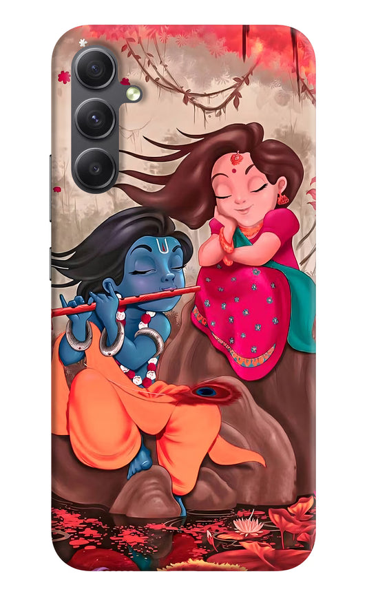 Radhe Krishna Samsung A34 5G Hard Case Back Cover by Casekaro