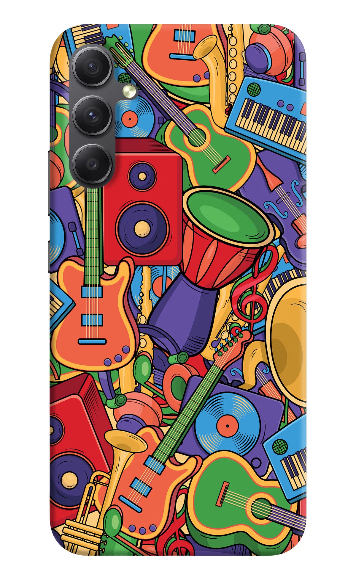 Music Instrument Doodle Samsung A34 5G Hard Case Back Cover by Casekaro