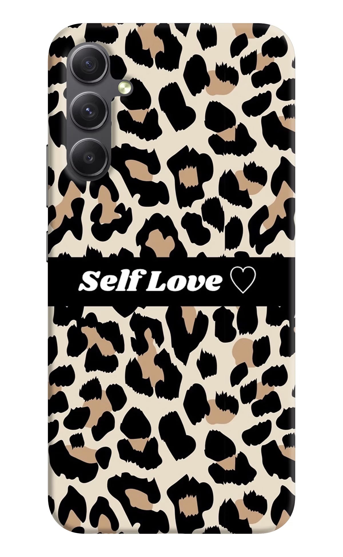 Leopard Print Self Love Samsung A34 5G Hard Case Back Cover by Casekaro