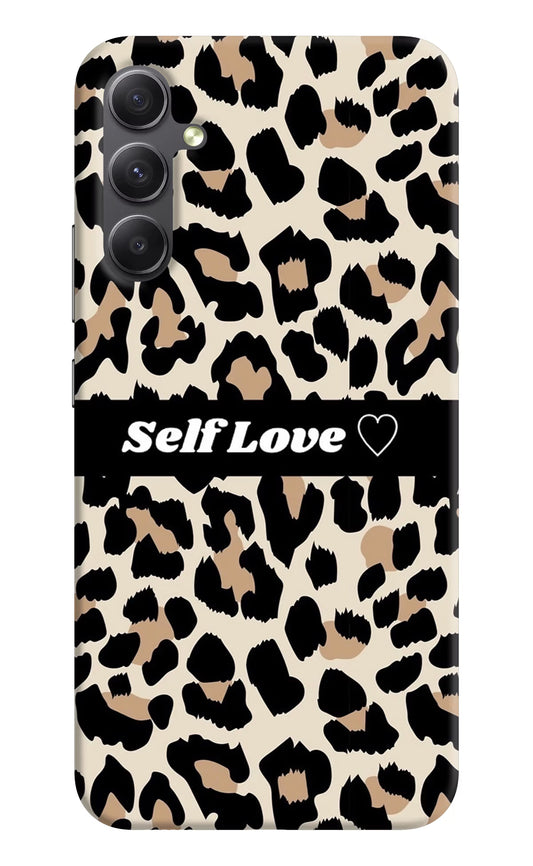 Leopard Print Self Love Samsung A34 5G Hard Case Back Cover by Casekaro