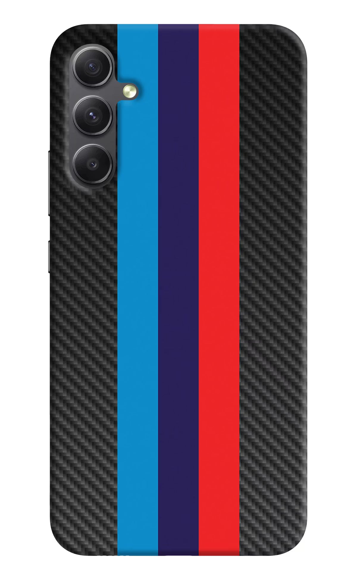 BMW Stripes Pattern Samsung A34 5G Hard Case Back Cover by Casekaro