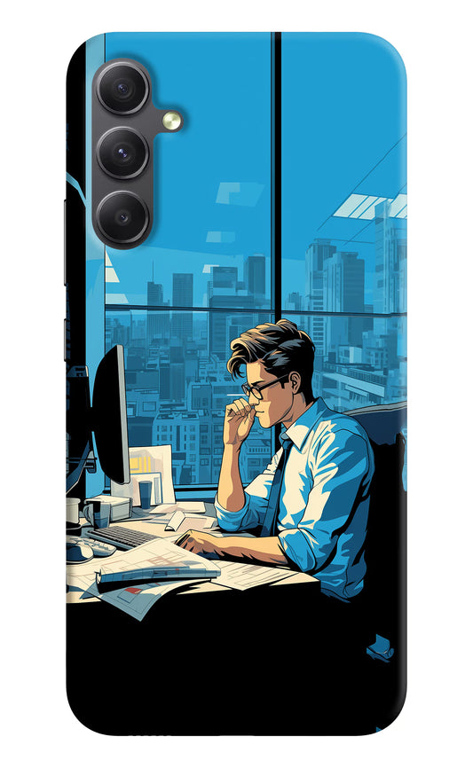 Focused Hustler (AI Generated) Samsung A34 5G Hard Case Back Cover by Casekaro