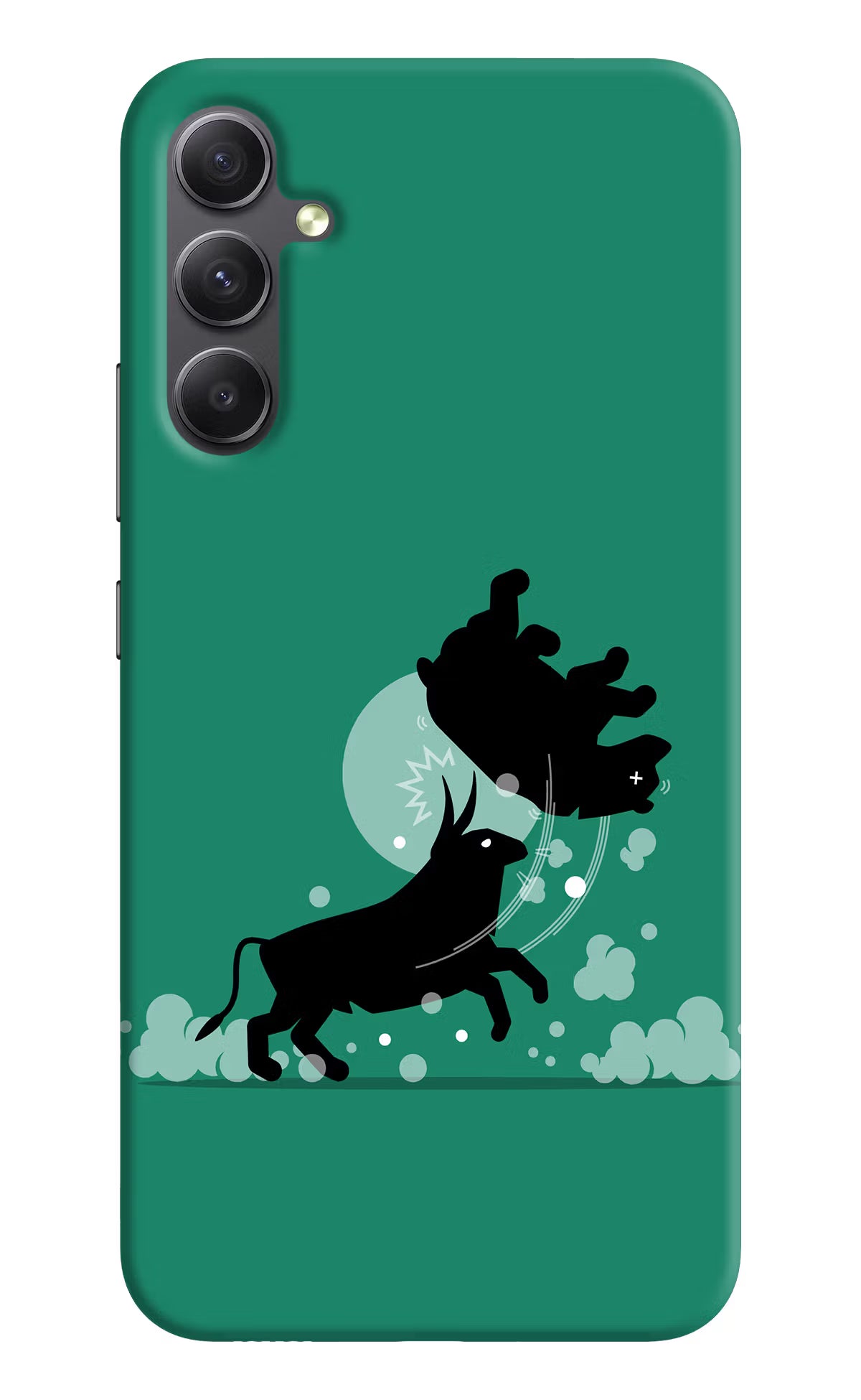Bull Conqueror Samsung A34 5G Hard Case Back Cover by Casekaro