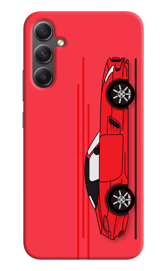 Red Velocity Samsung A34 5G Hard Case Back Cover by Casekaro