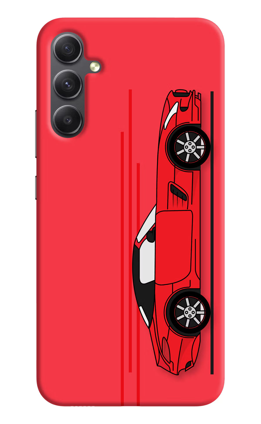 Red Velocity Samsung A34 5G Back Cover, Hard case