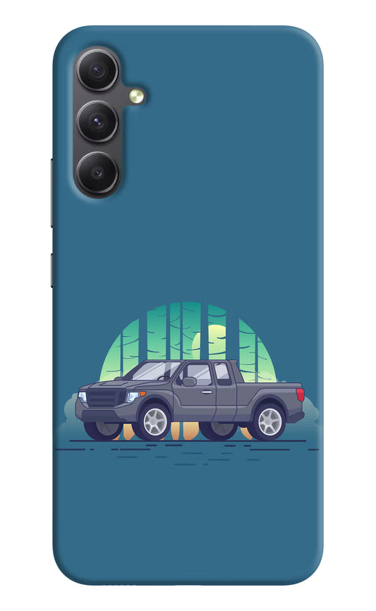 Retro Garage Vibe Samsung A34 5G Hard Case Back Cover by Casekaro