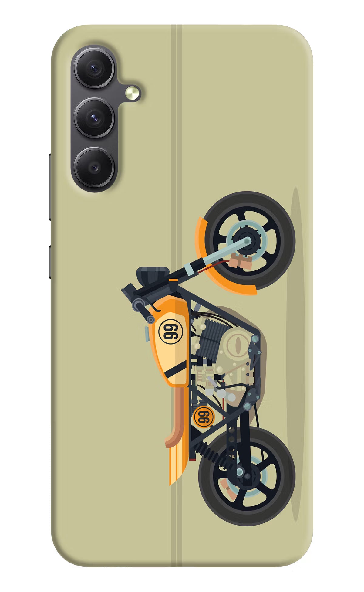 Vertical Speedster Samsung A34 5G Hard Case Back Cover by Casekaro